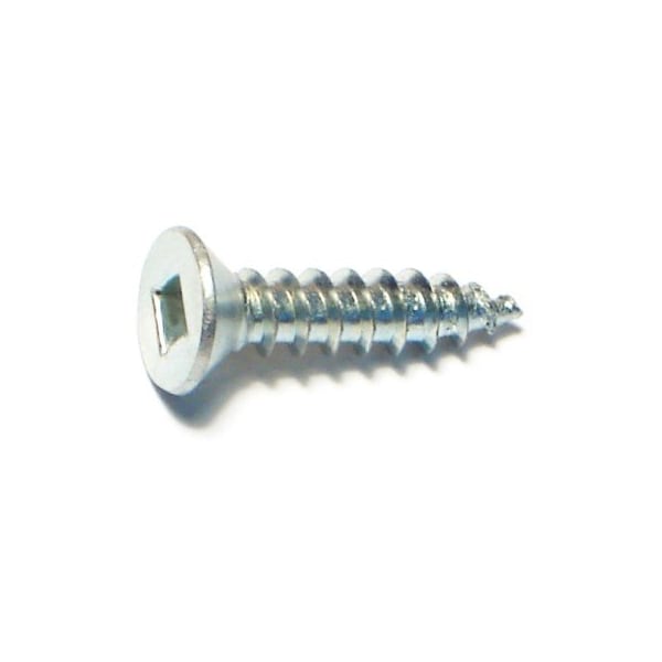 Midwest Fastener Sheet Metal Screw, #8 x 3/4 in, Zinc Plated Steel Flat Head Square Drive, 50 PK 63991 - main